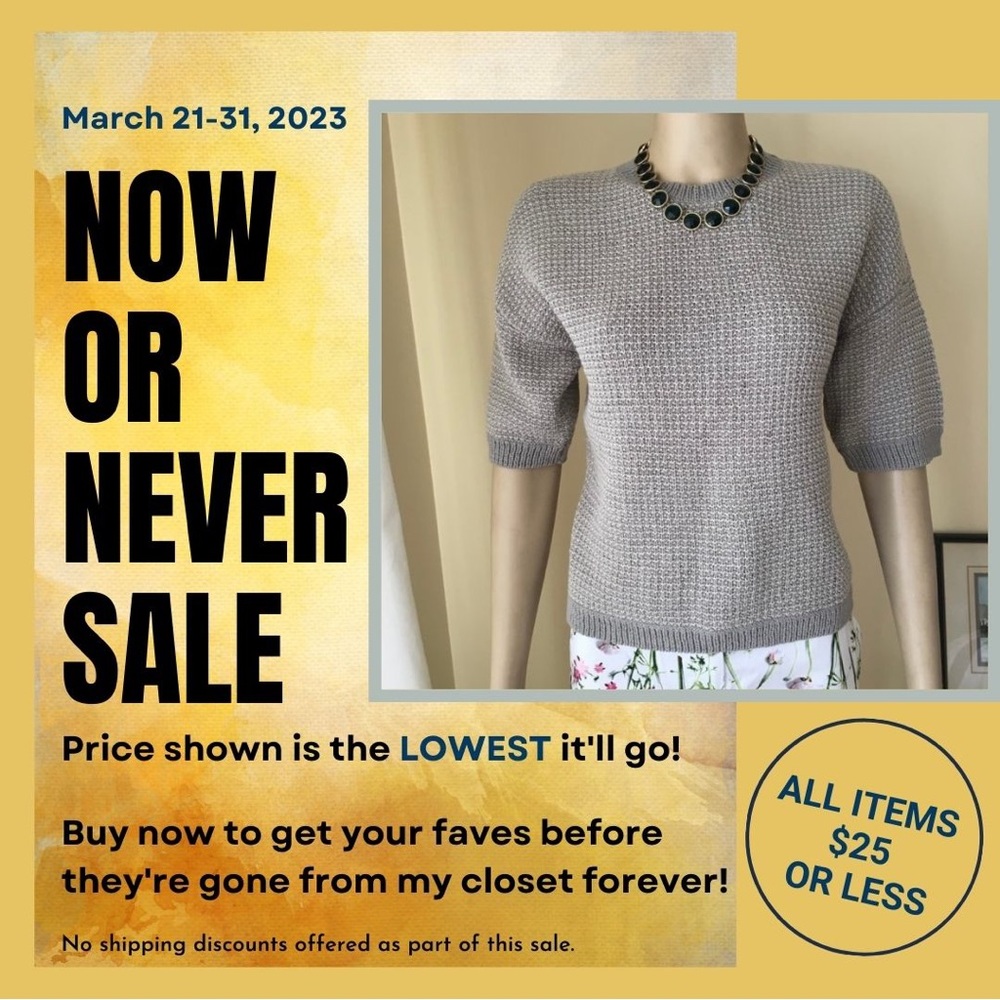 3.1 PHILLIP LIM Grey Short-sleeved Sweater, XS